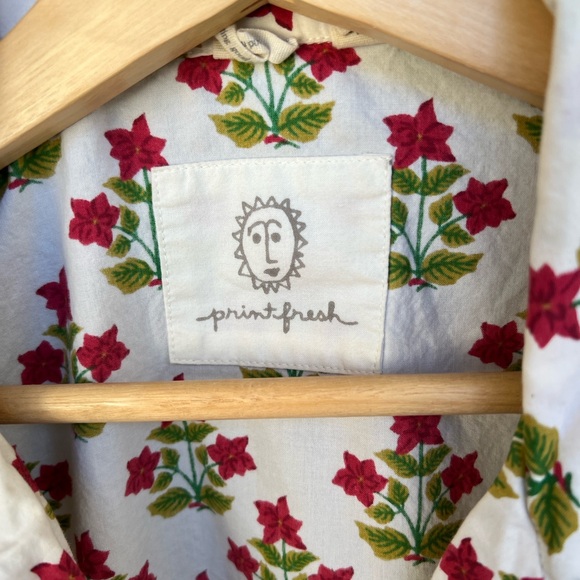 PrintFresh Poinsettia Pajama Top - Picture 5 of 14